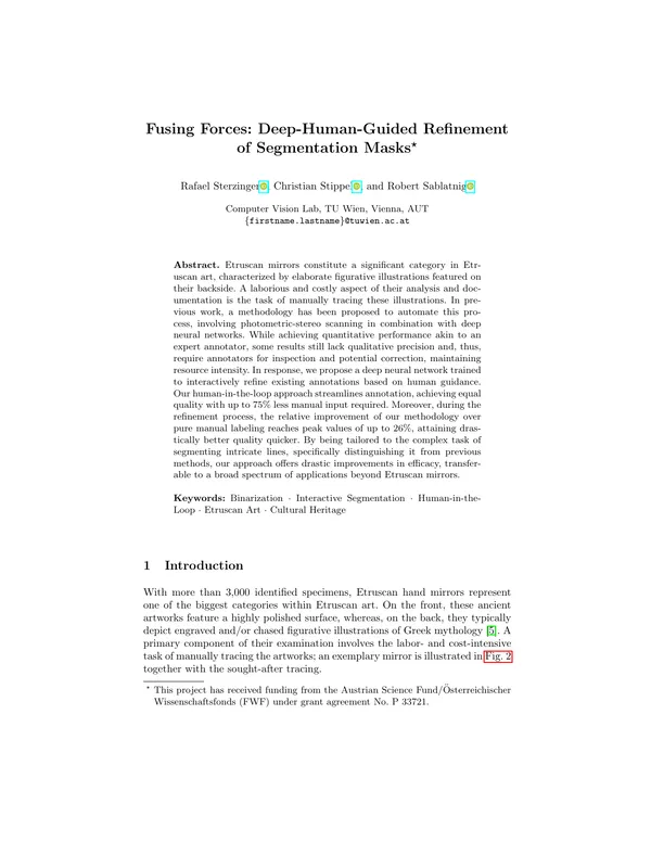 Fusing Forces: Deep-Human-Guided Refinement of Segmentation Masks